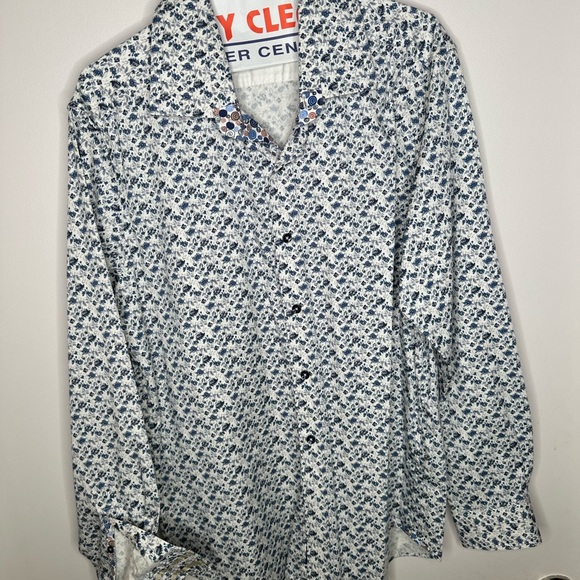 Robert Graham Modern Americana Men’s XL Tailored Fit Long Sleeve Shirt - Picture 2 of 7